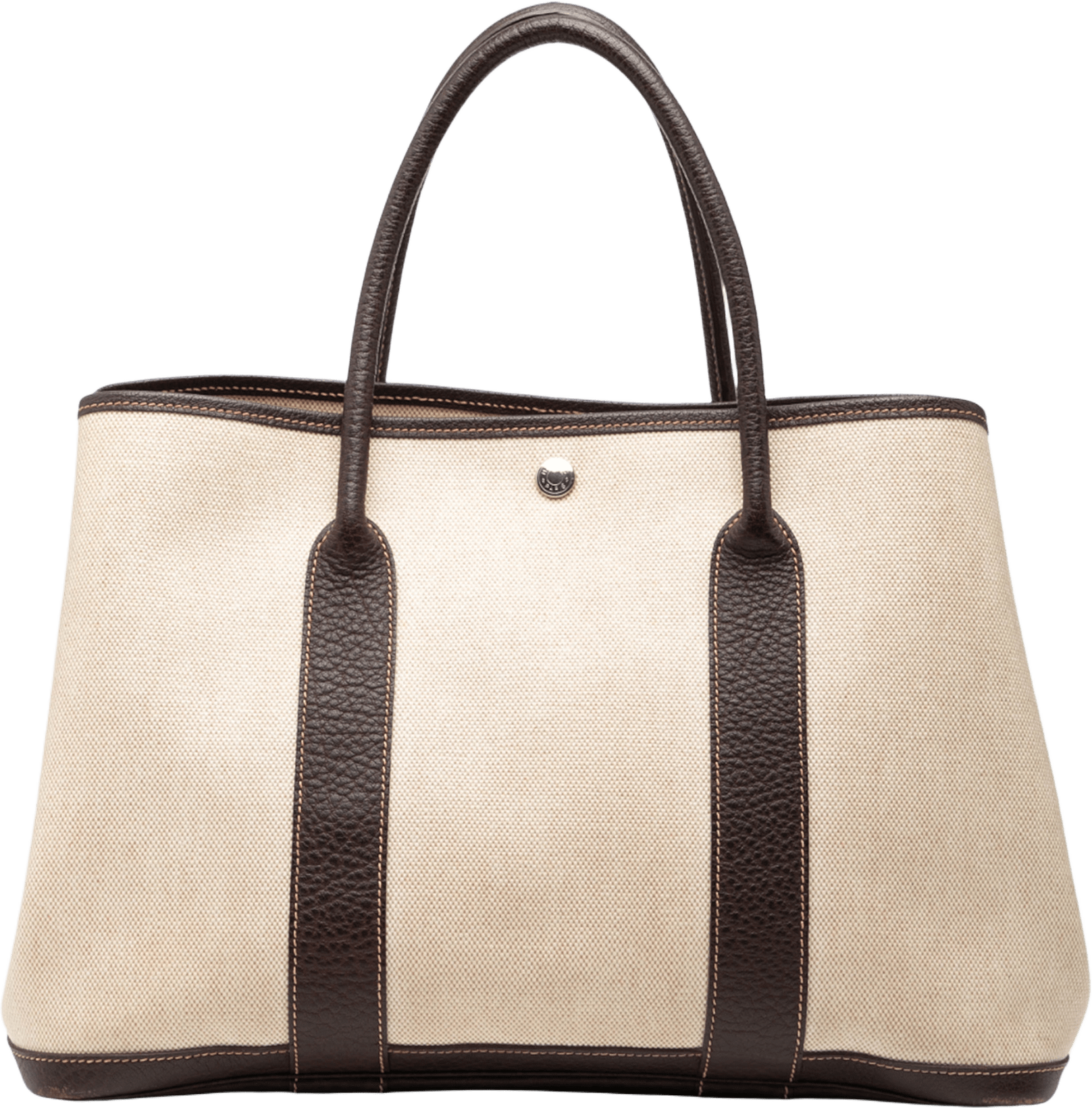 Hermès Toile And Negonda Garden Party 36, från Luxclusif, i färgen beige.