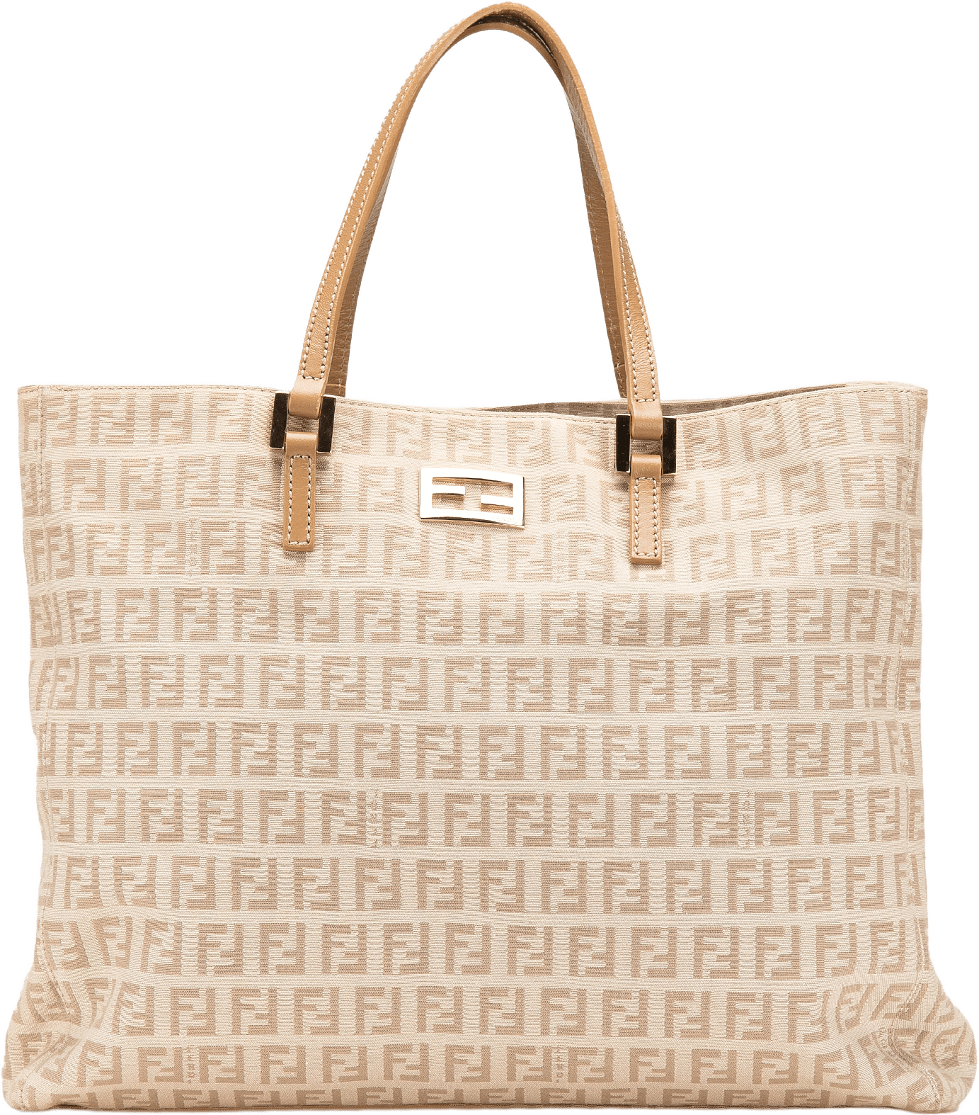 Fendi Zucchino Canvas Tote, från Luxclusif, i färgen light beige.