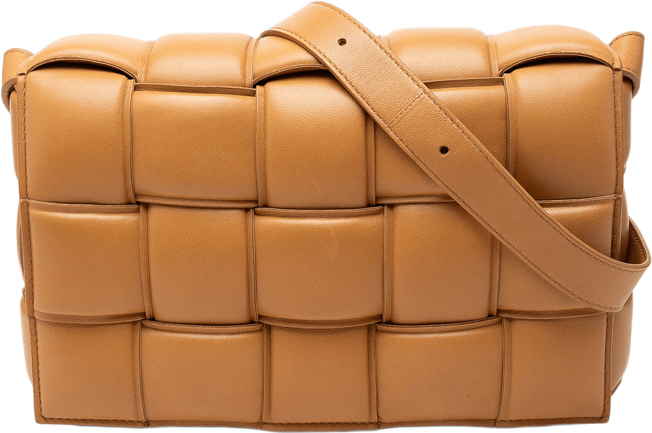 Bottega Veneta Nappa Intrecciato Padded Cassette Crossbody, från Luxclusif, i färgen brun.