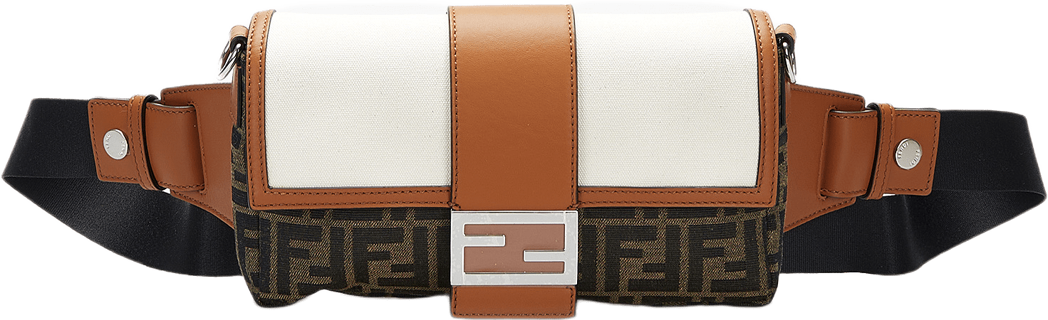 Fendi Zucca Convertible Belt Bag, från Luxclusif, i färgen brown.