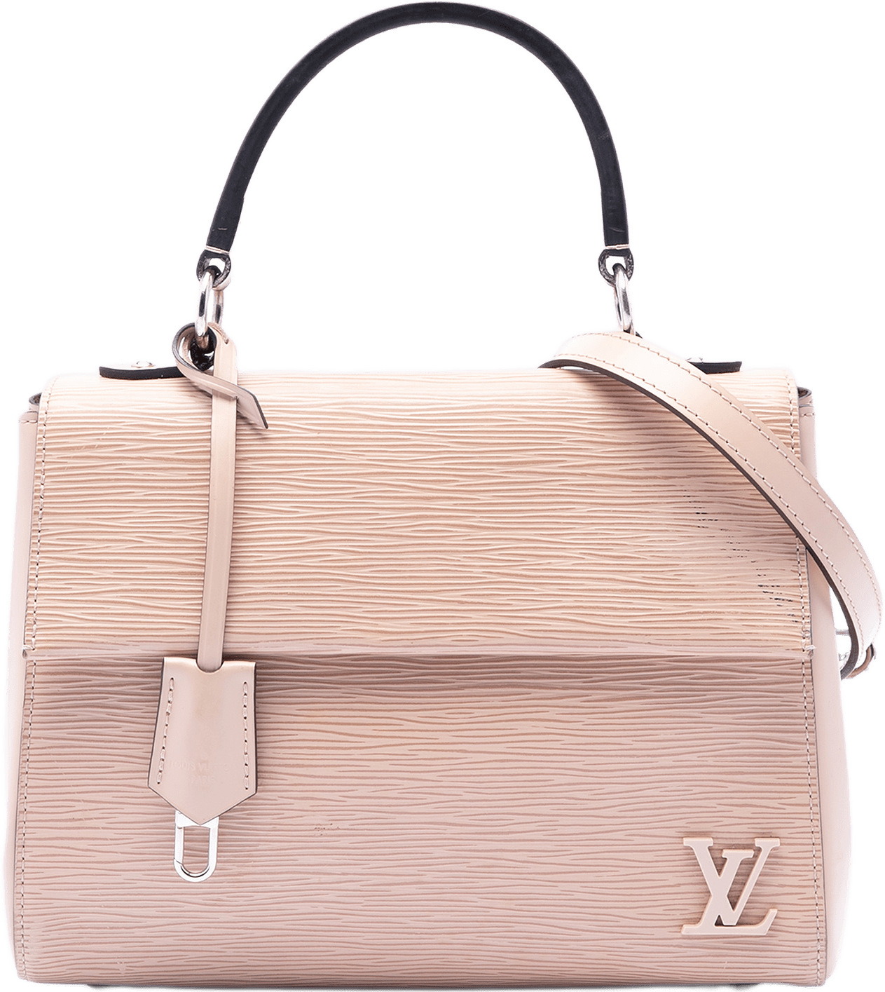 Louis Vuitton Epi Cluny Bb, från Luxclusif, i färgen light beige.