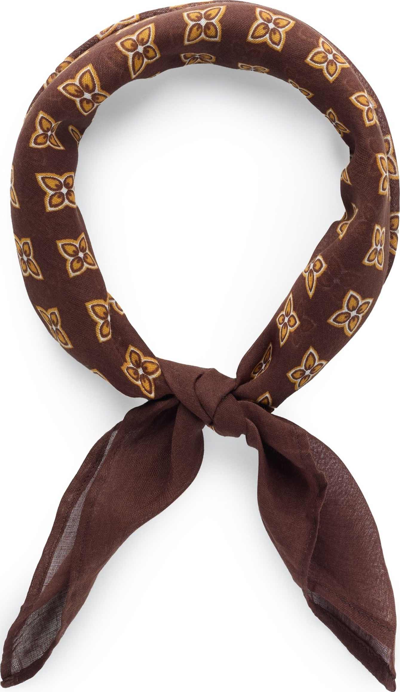 Cotton Patterned Bandana, från John Henric, i färgen brown.
