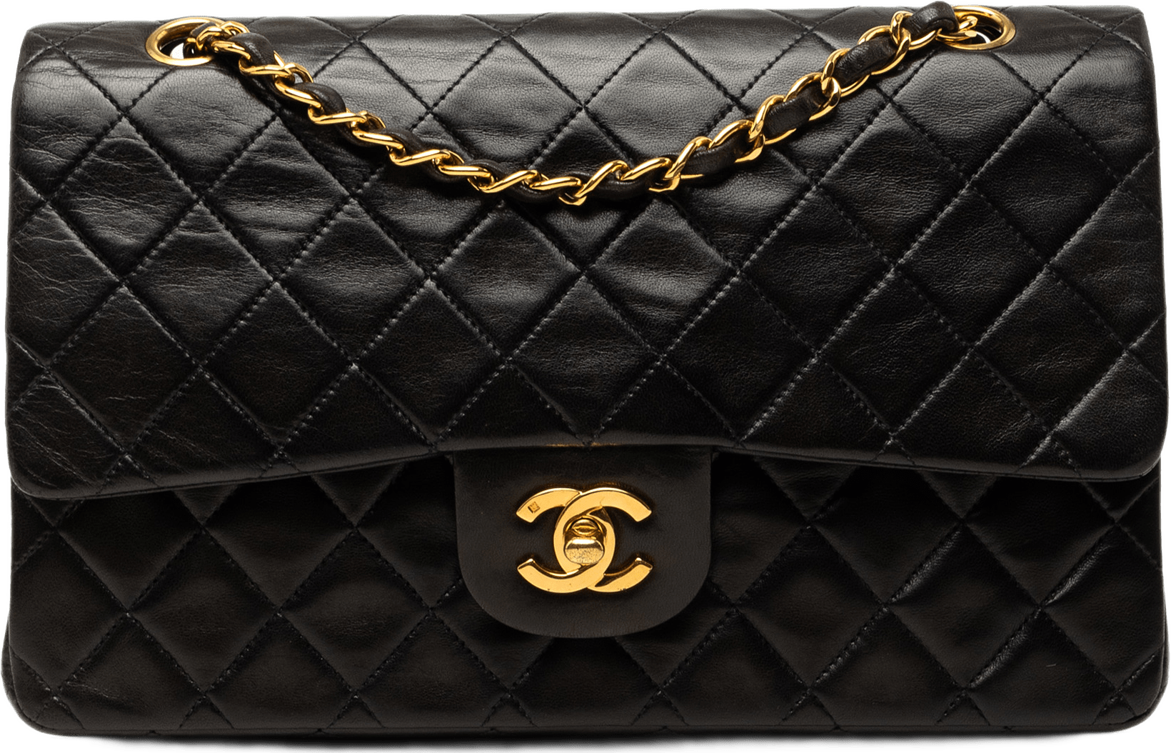Chanel Medium Classic Lambskin Double Flap, från Luxclusif, i färgen svart.