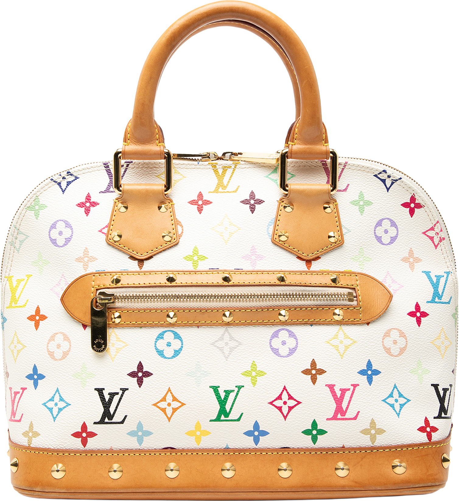 Louis Vuitton Monogram Multicolore Alma Pm, från Luxclusif, i färgen white.