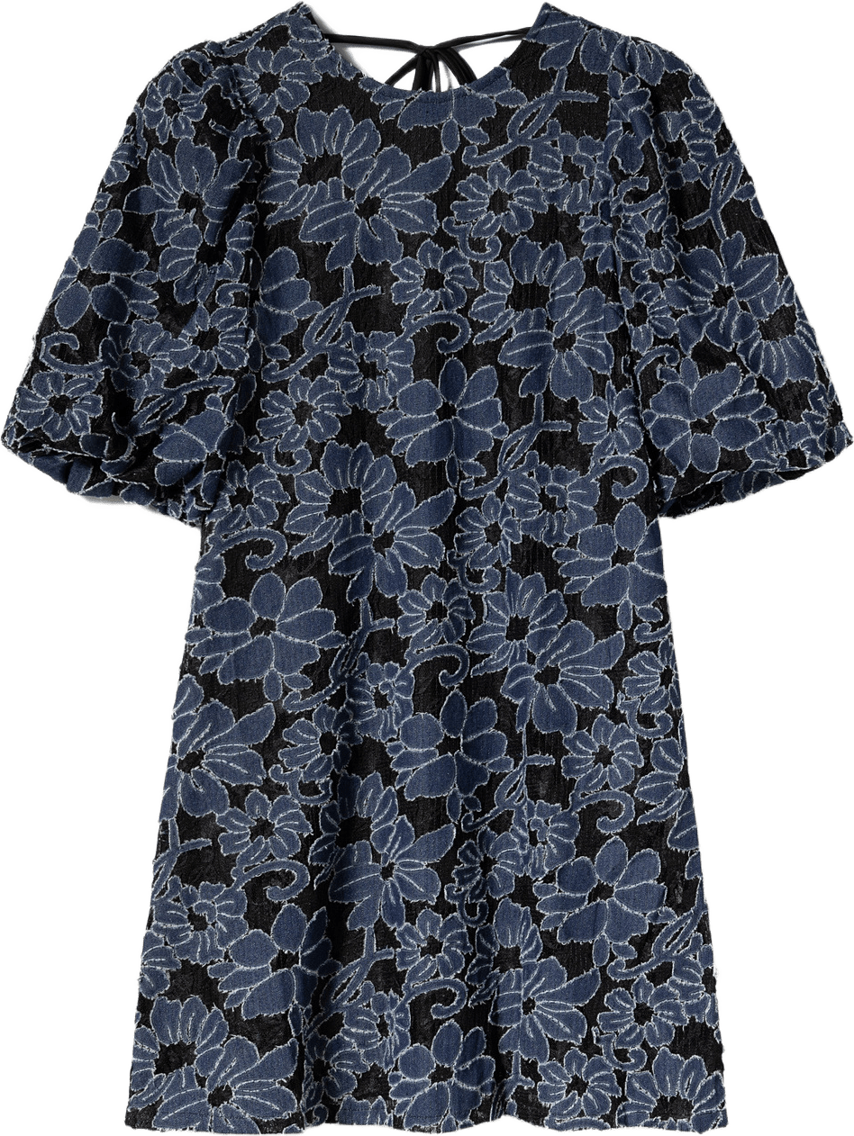 N-pastis Short Dress - Blue Black Combo, från Noella, i färgen blue black combo.