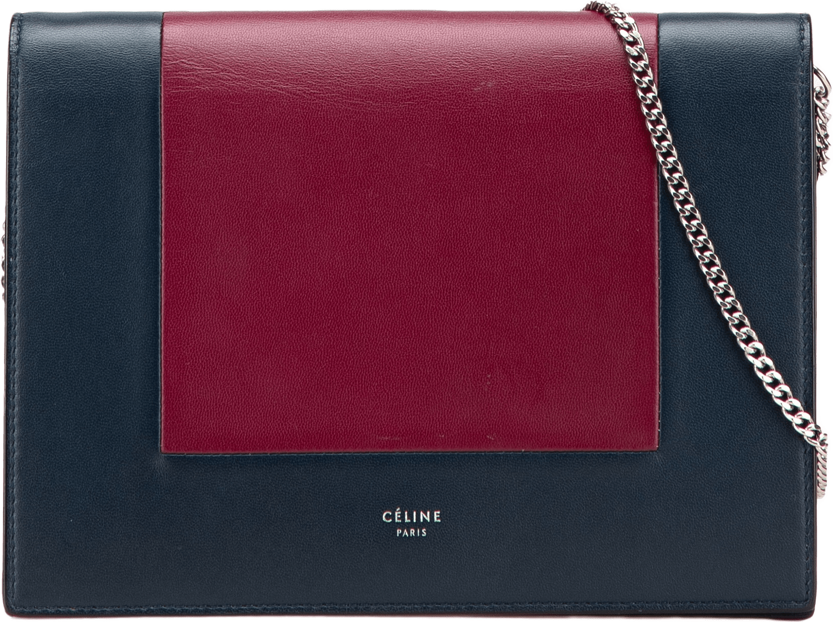Celine Leather Frame Wallet On Chain