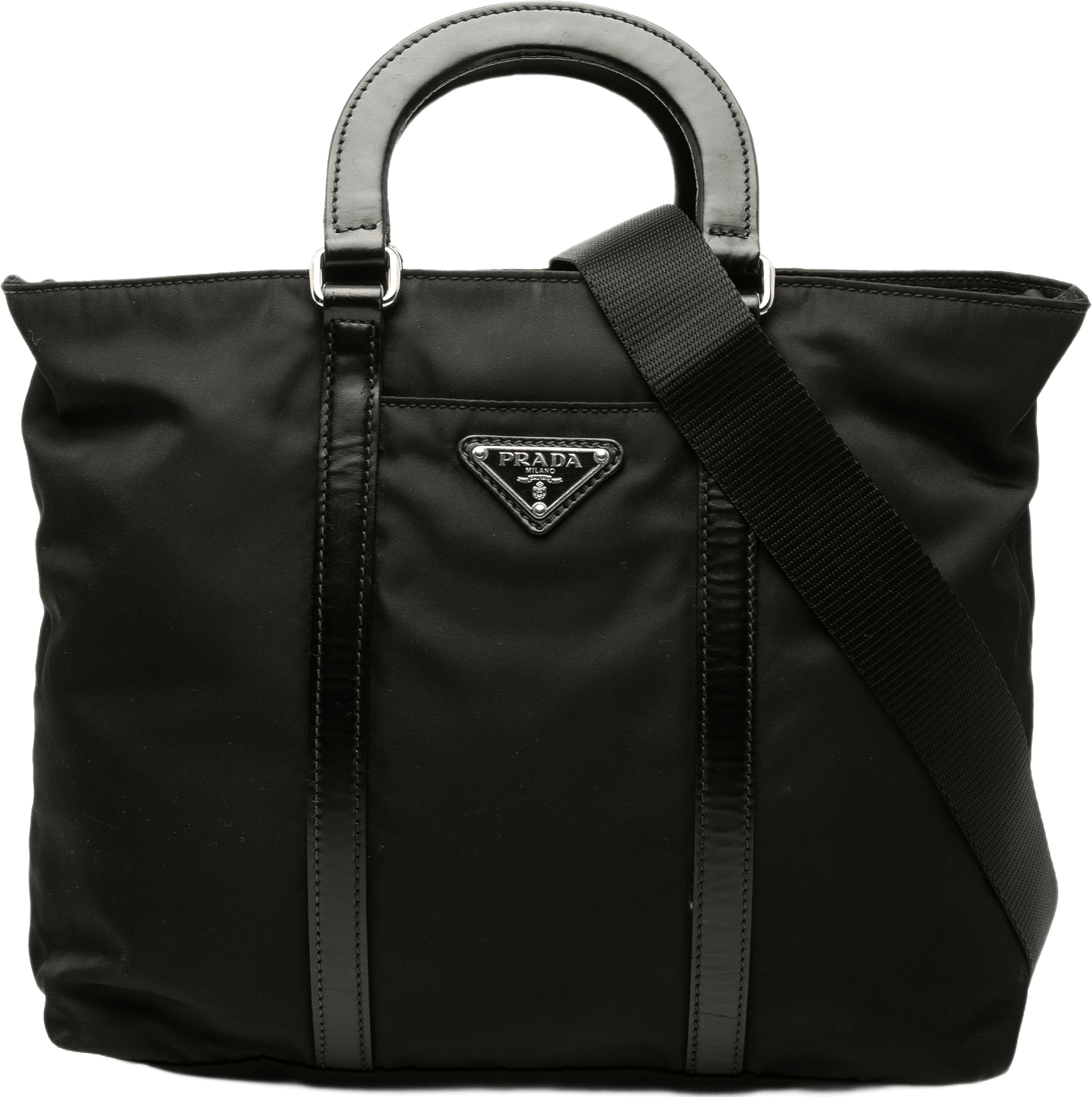 Prada Tessuto Satchel, från Luxclusif, i färgen svart.