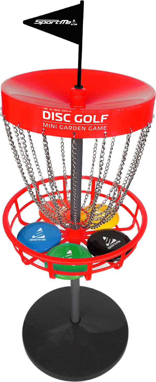 Discgolf Set Med Korg, från Sportme, i färgen röd.