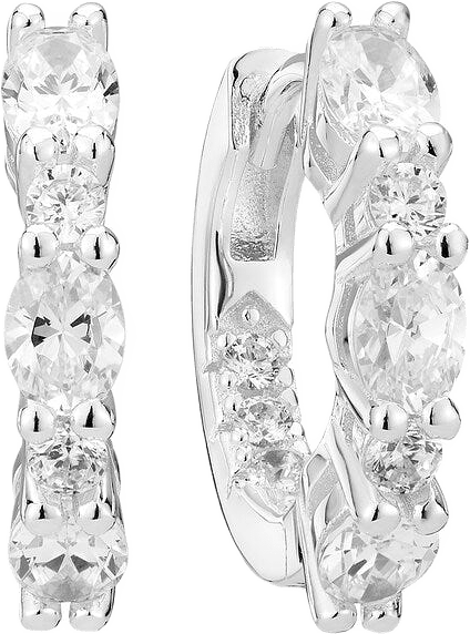 Örhänge Ellera Ovale, från Sif Jakobs Jewellery, i färgen silver.