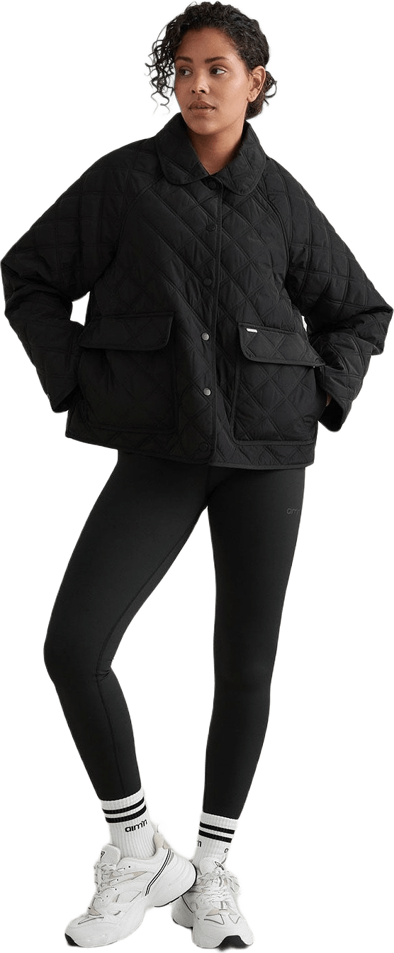 Black Quilted Femme Jacket, från aim'n, i färgen black.