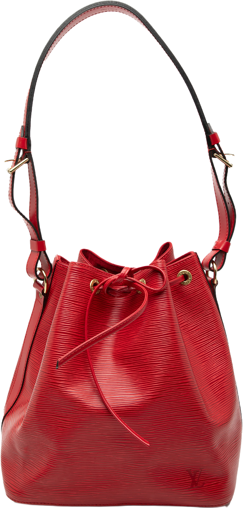 Louis Vuitton Epi Petit Noe, från Luxclusif, i färgen red.