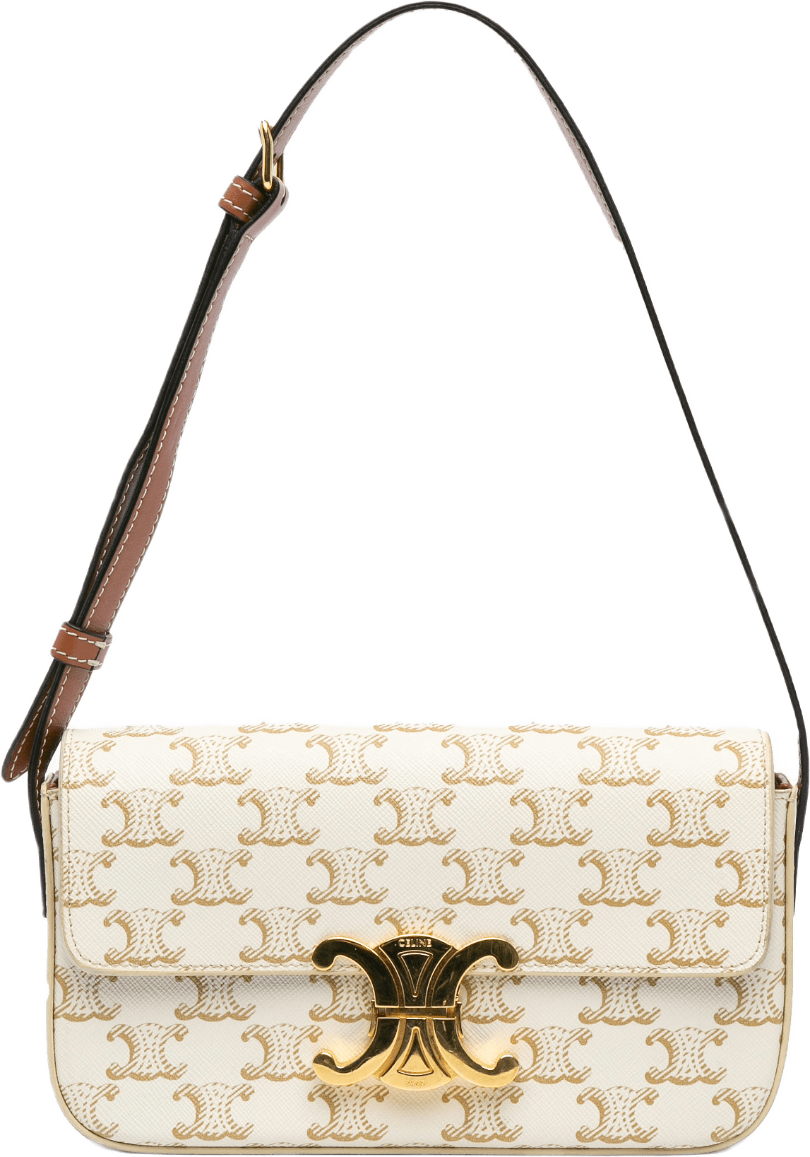 Celine Triomphe Coated Canvas Claude Shoulder Bag