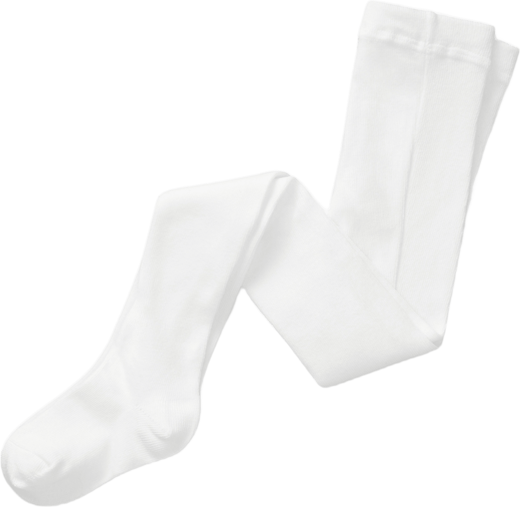 Enfärgade strumpbyxor i bomullsmix, från Å KIDS, i färgen White.