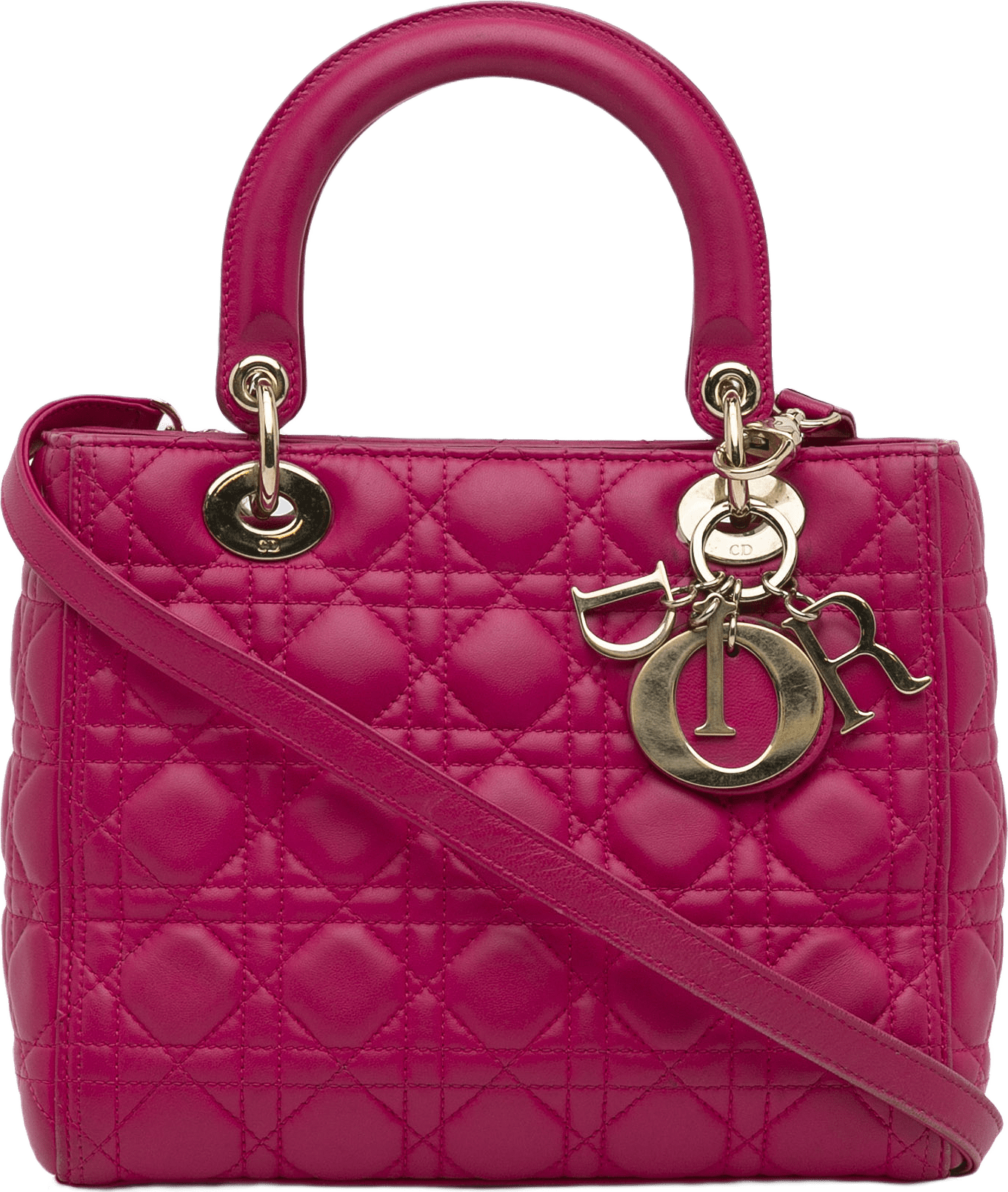 Dior Medium Lambskin Cannage Lady Dior