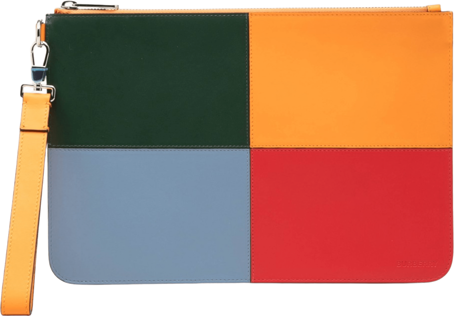 Burberry Leather Colorblock Clutch, från Luxclusif, i färgen multi.