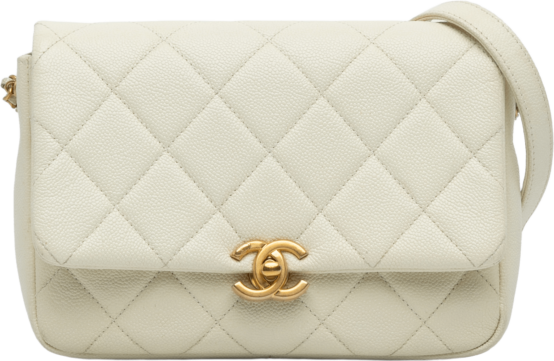 Chanel Small Quilted Caviar Chain Melody Flap