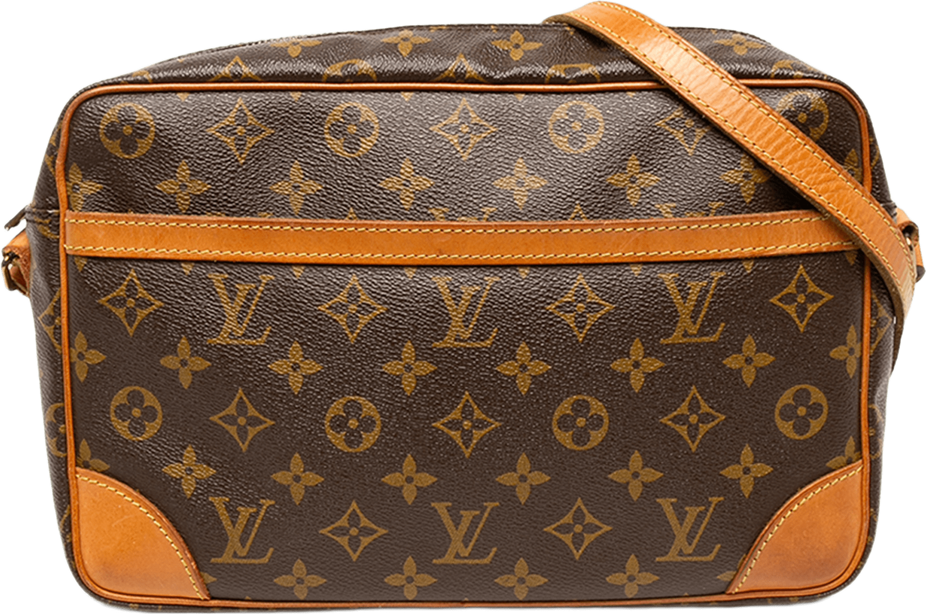 Louis Vuitton Monogram Trocadero 30, från Luxclusif, i färgen brun.