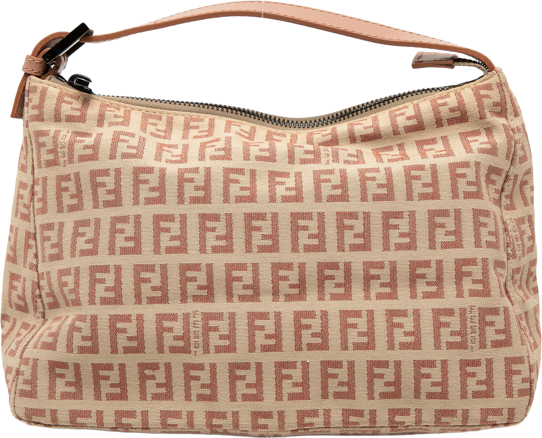 Fendi Zucchino Canvas Handbag, från Luxclusif, i färgen beige.