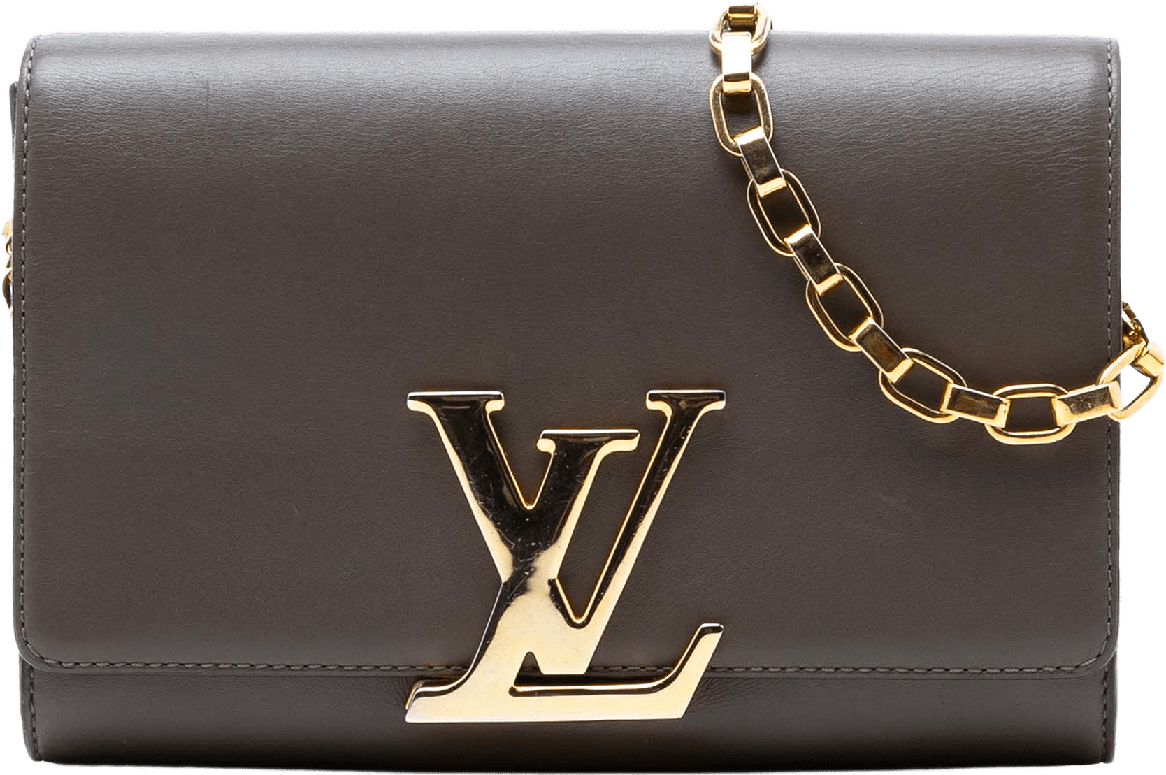 Louis Vuitton Louise Chain Gm, från Luxclusif, i färgen taupe.
