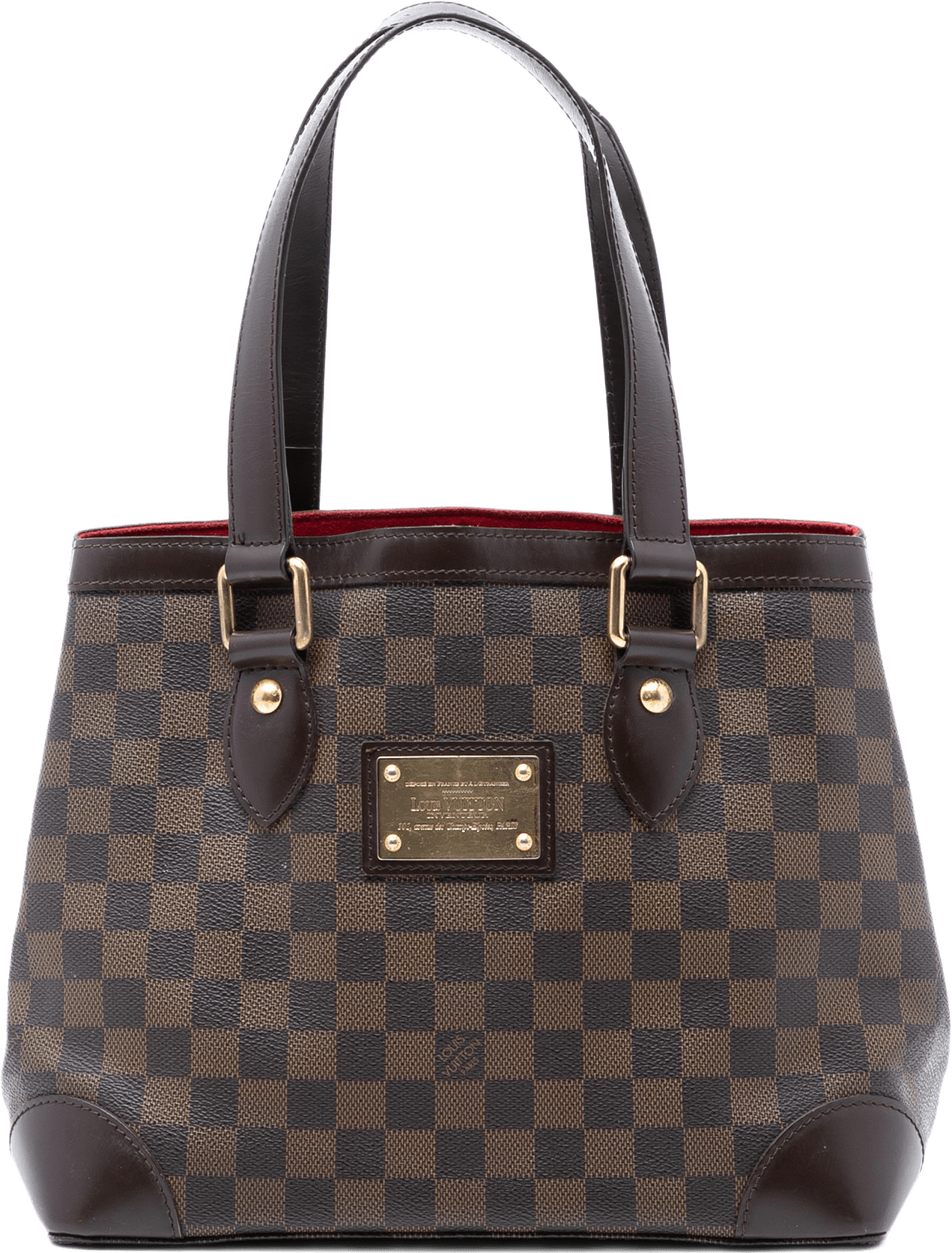 Louis Vuitton Damier Ebene Hampstead Pm, från Luxclusif, i färgen brown.