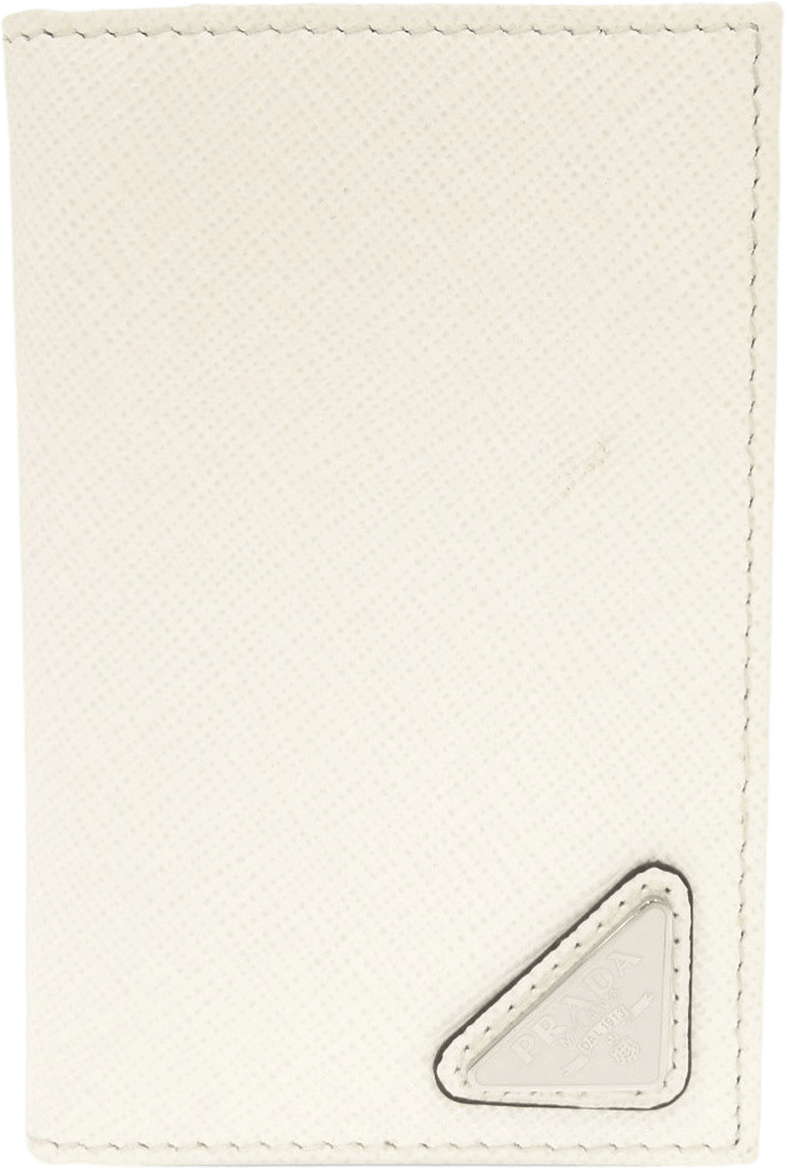 Prada Saffiano Card Holder, från Luxclusif, i färgen ivory.