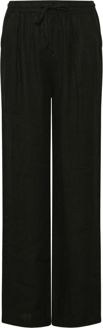 18870, Pants, Linen - Black