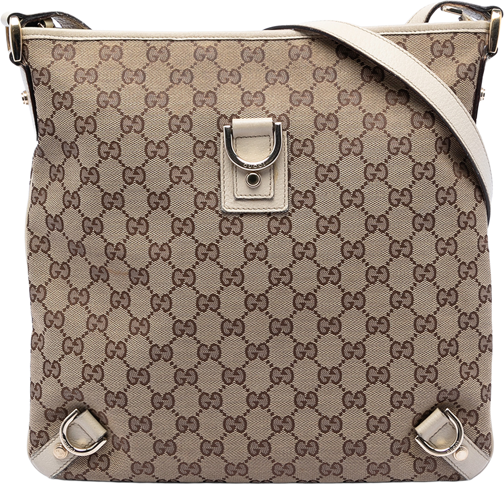 Gucci Gg Canvas Abbey D Ring Crossbody, från Luxclusif, i färgen beige.