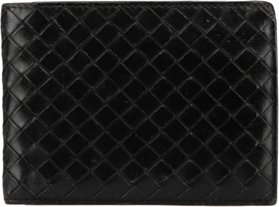 Bottega Veneta Leather Intrecciato Bifold Wallet, från Luxclusif, i färgen black.