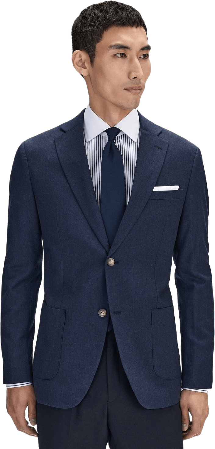 Dark Blue Cashmere Wool Jacket