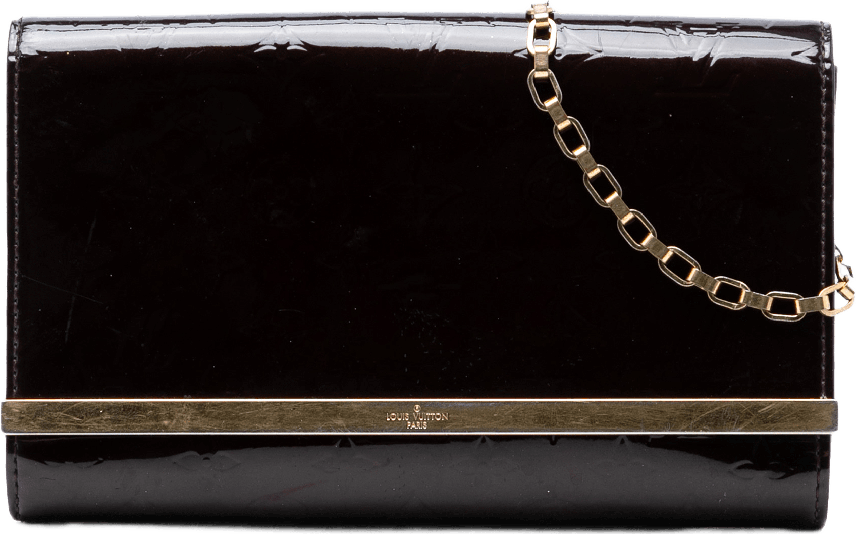 Louis Vuitton Monogram Vernis Ana, från Luxclusif, i färgen purpur.