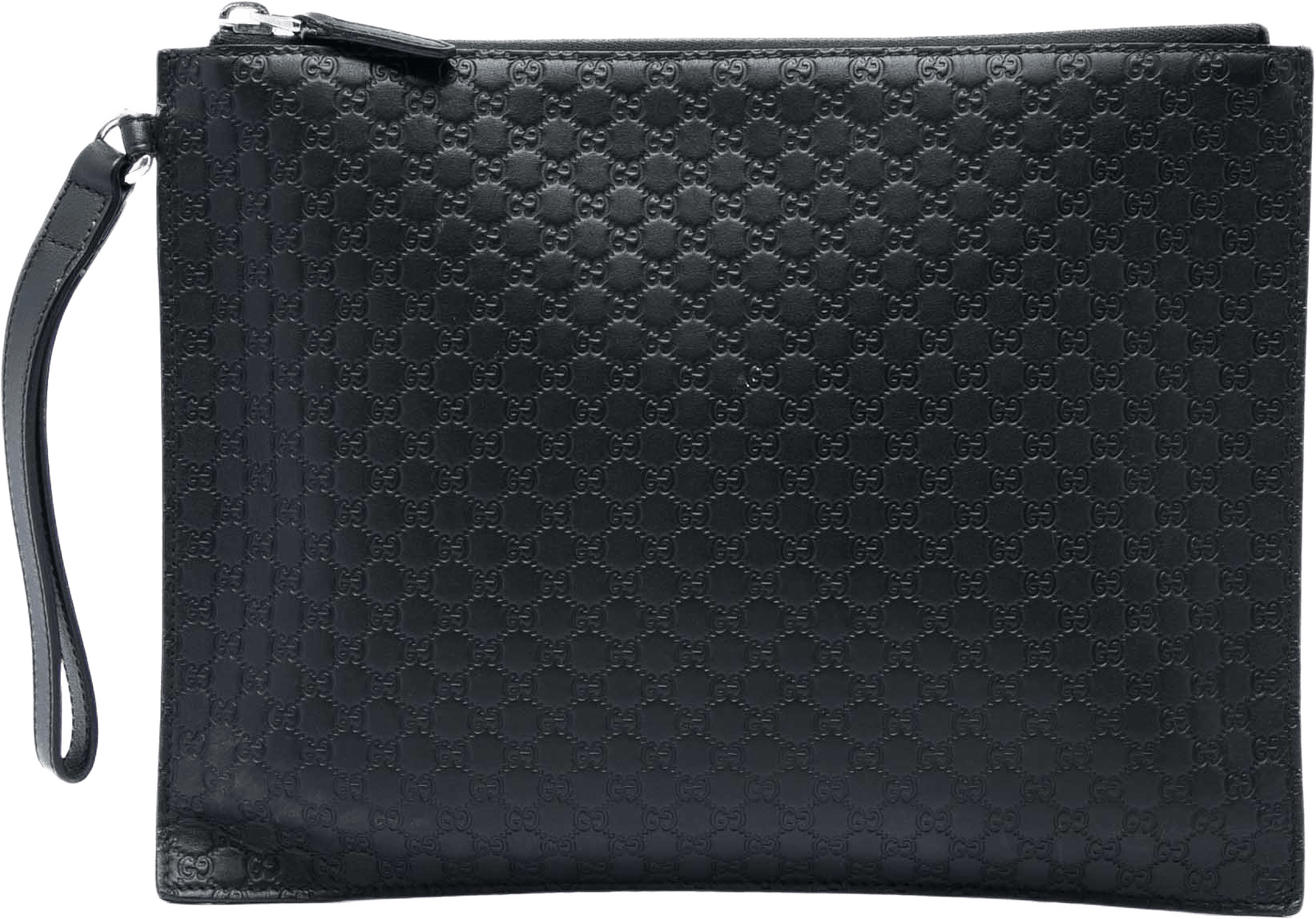 Gucci Microguccissima Clutch, från Luxclusif, i färgen svart.