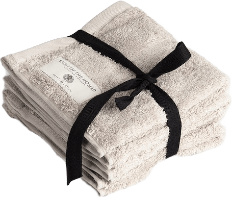 Handduk Spirit 30x30 cm 4-pack, från Spirit of the Nomad, i färgen desert beige.