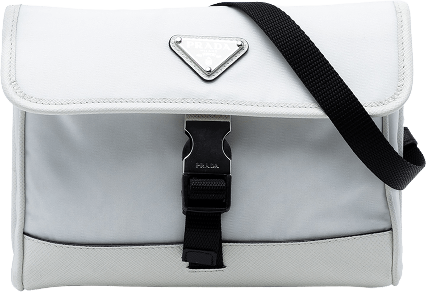 Prada Saffiano Trimmed Re Nylon Smartphone Case, från Luxclusif, i färgen white.