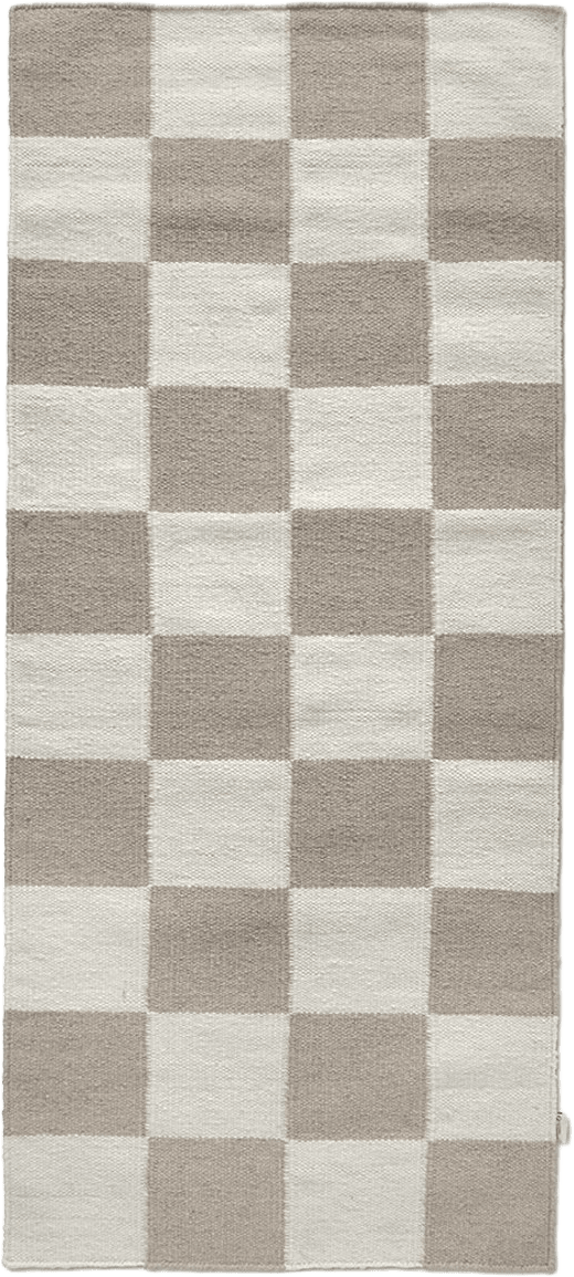 Gångmatta Square 80x200cm, från Classic Collection, i färgen vit/natur.