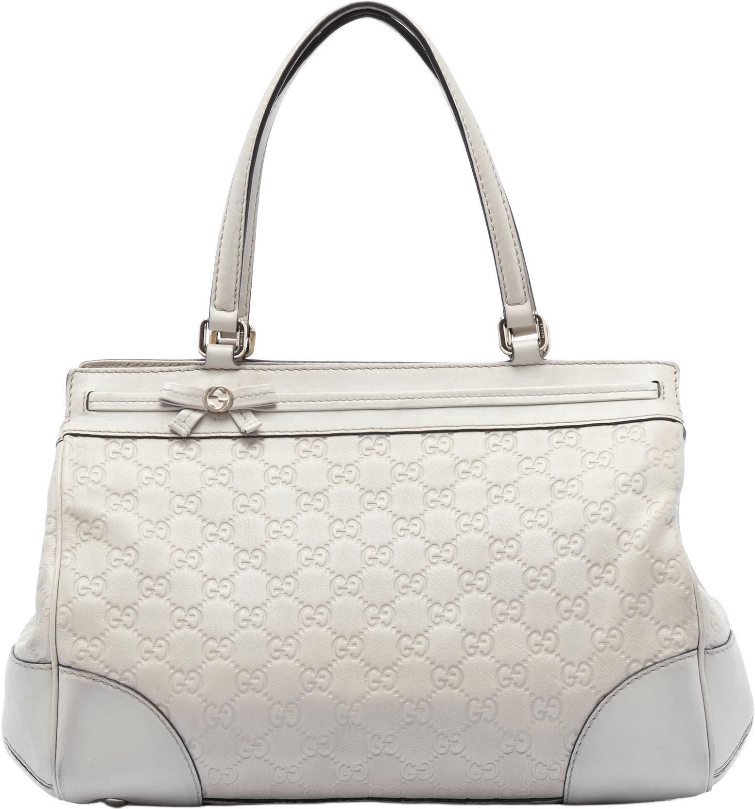 Gucci Guccissima Mayfair Tote, från Luxclusif, i färgen off white.