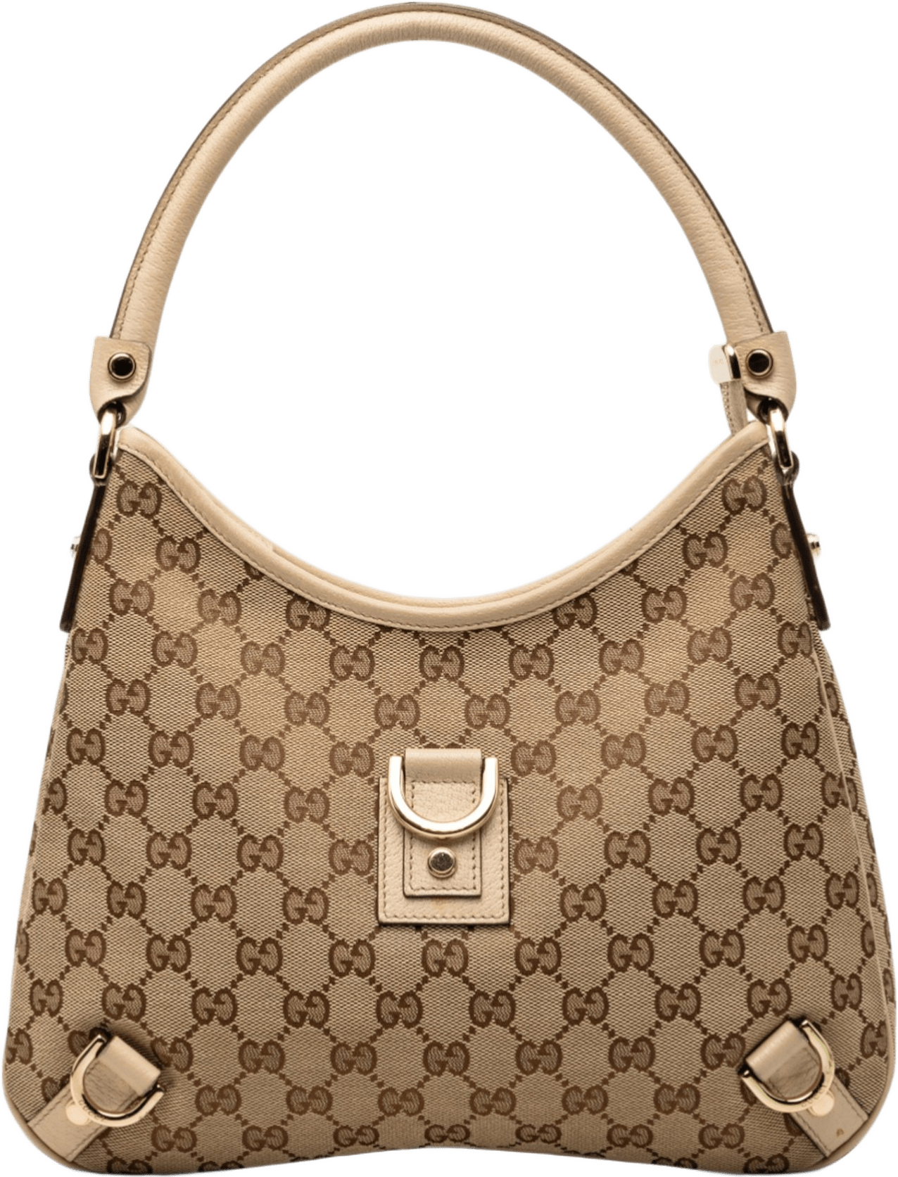 Gucci Gg Canvas Abbey D Ring Shoulder Bag, från Luxclusif, i färgen beige.