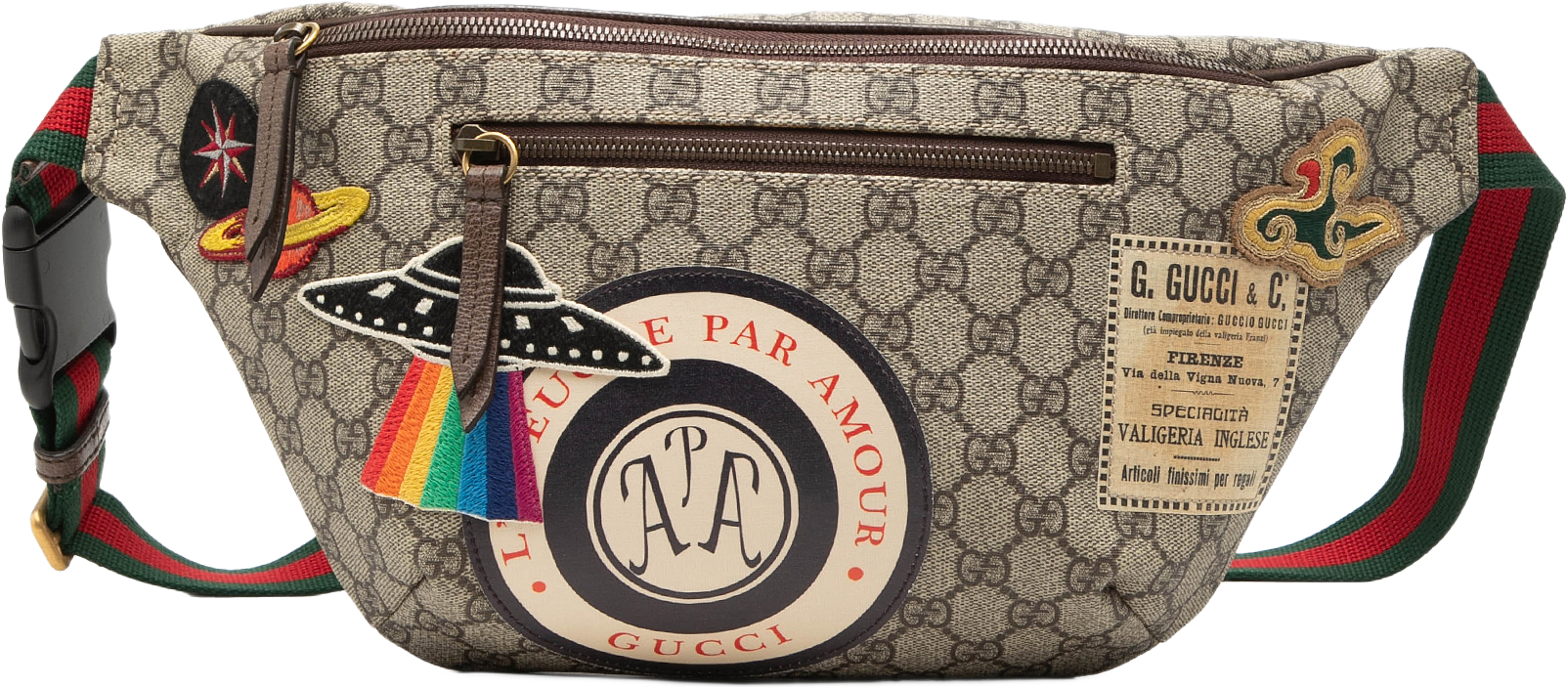 Gucci Gg Supreme Courrier Belt Bag, från Luxclusif, i färgen beige.