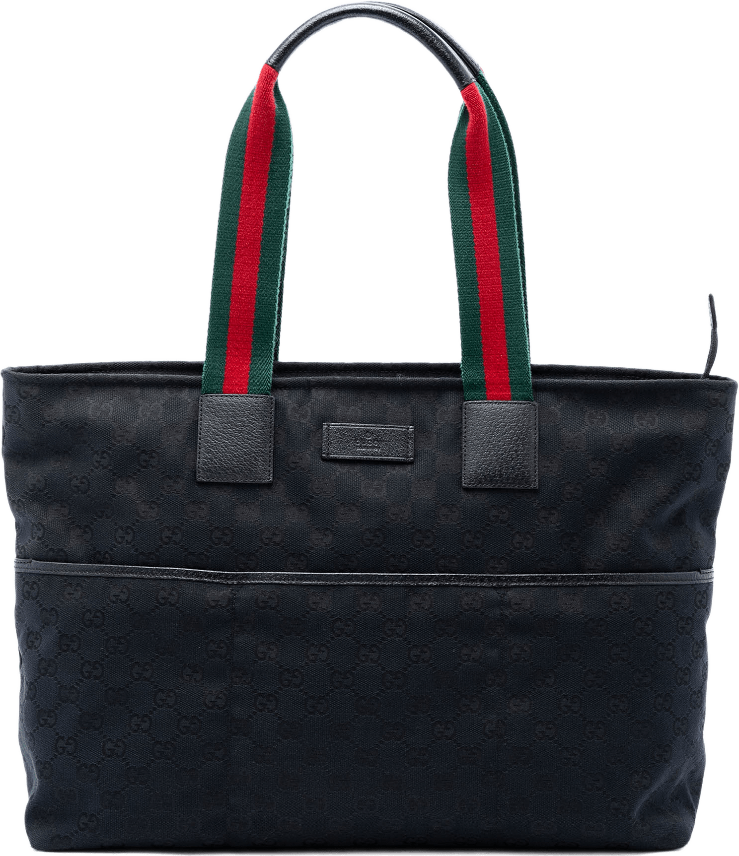 Gucci Gg Canvas Web Tote, från Luxclusif, i färgen blå.