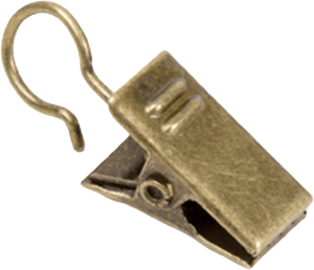Gardinklämmor till ring, 10 st, från Kirsch, i färgen Brass.