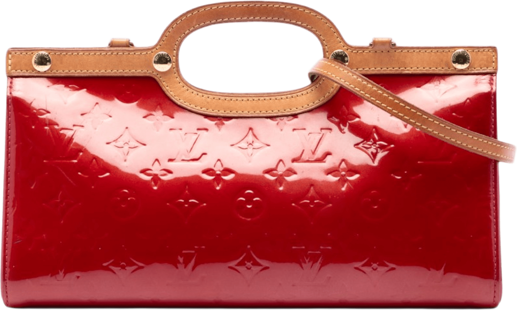 Louis Vuitton Monogram Vernis Roxbury Drive, från Luxclusif, i färgen röd.