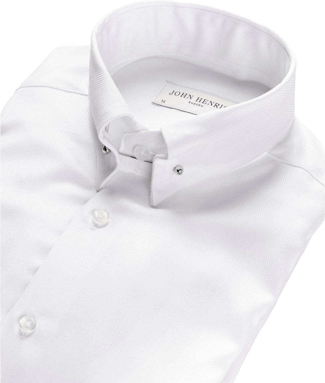 Skjorta med pin-krage Chicago, från John Henric, i färgen white.