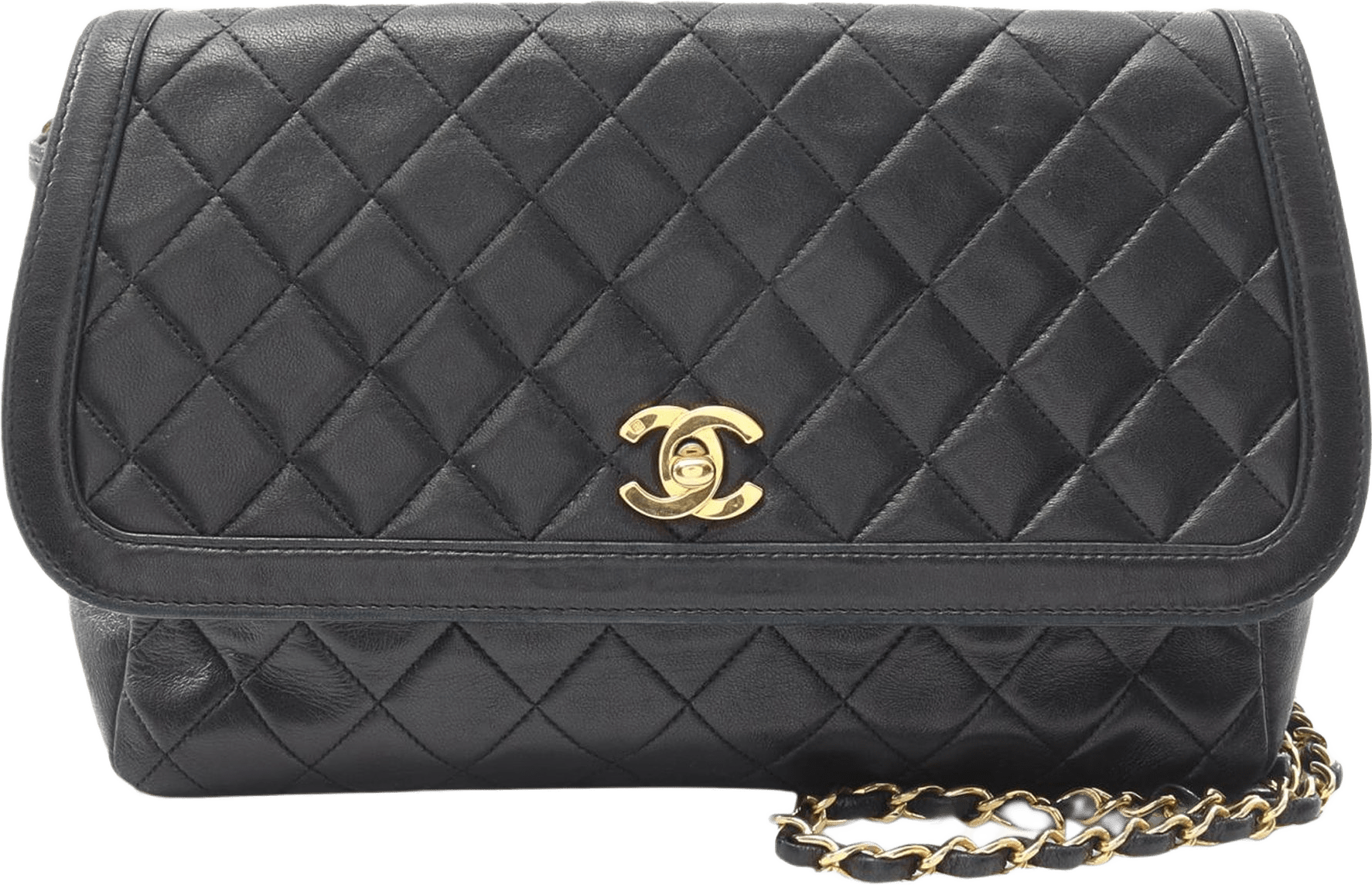 Chanel Medium Cc Quilted Lambskin Single Flap