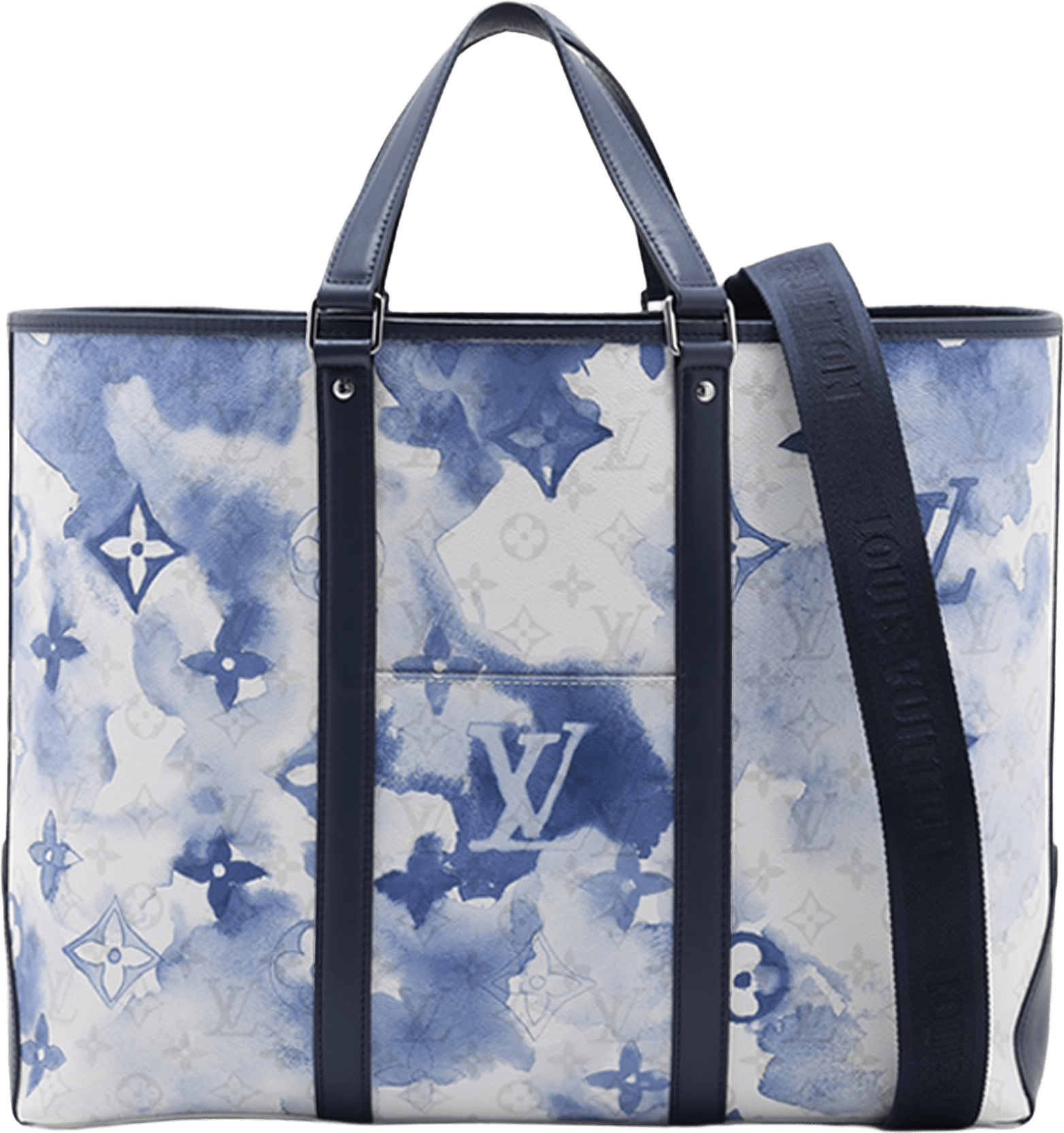 Louis Vuitton Monogram Watercolor Weekend Tote Gm, från Luxclusif, i färgen blue.