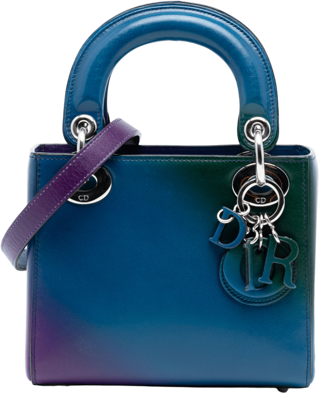 Dior Mini Ombre Calfskin Lady Dior, från Luxclusif, i färgen blue.