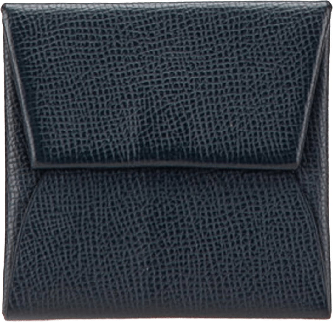 Hermès Epsom Bastia Coin Pouch, från Luxclusif, i färgen navy.