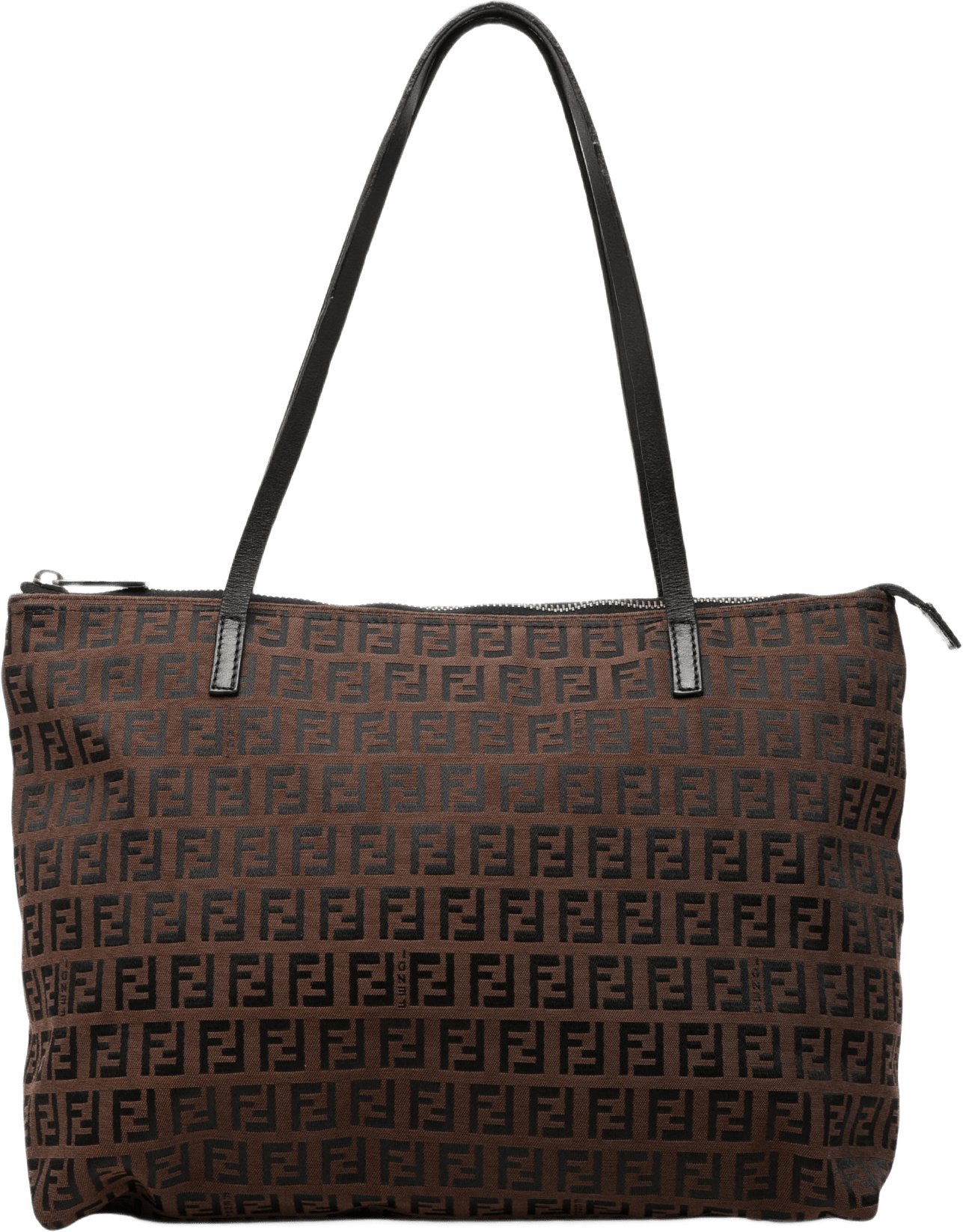 Fendi Small Zucchino Canvas Tote, från Luxclusif, i färgen brun.