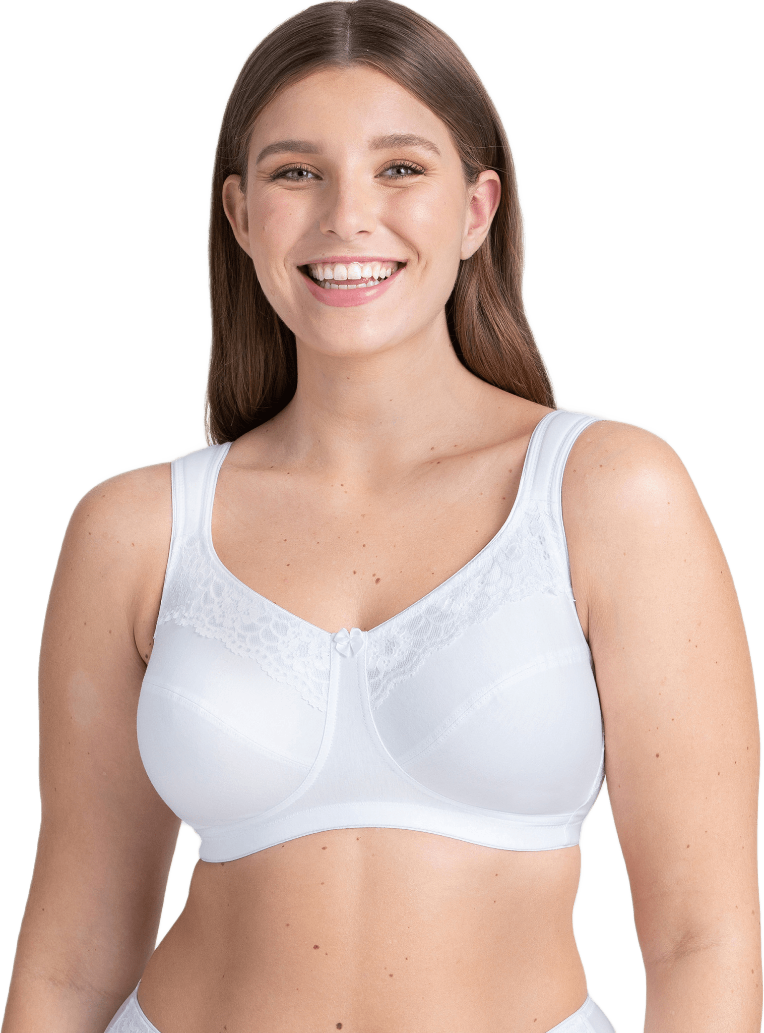 Cotton Now Minimizer Bh Utan Bygel, från Miss Mary of Sweden, i färgen vit.