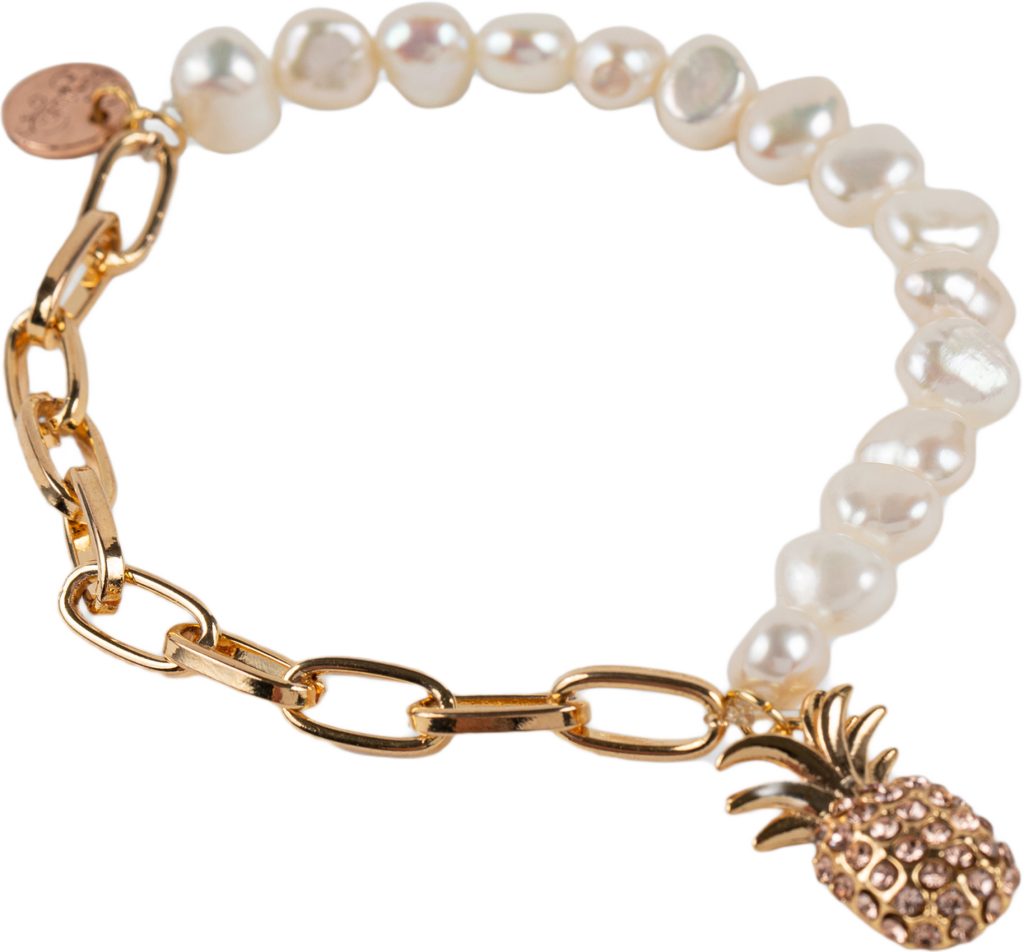 Classy Armband, från pfgSTOCKHOLM, i färgen white/gold.