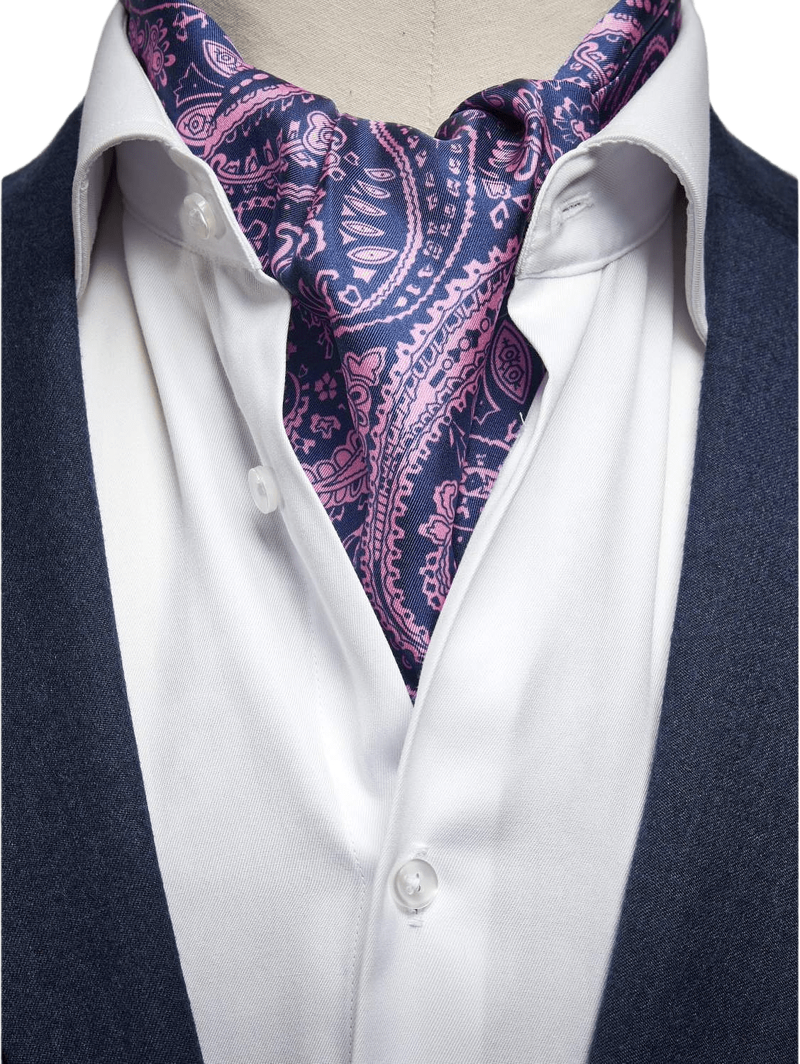 Silk Double Pointed Ascot Paisley