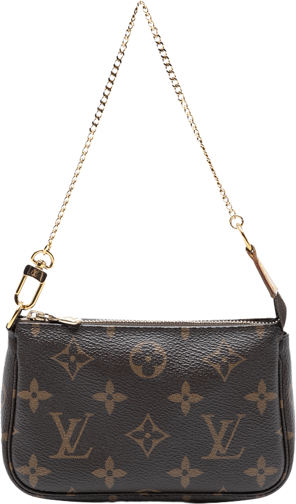 Louis Vuitton Monogram Mini Pochette Accessoires, från Luxclusif, i färgen brown.